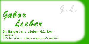 gabor lieber business card